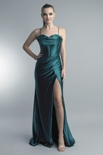 Draped Satin Gown