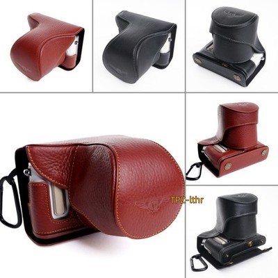 For Olympus EPL8 Handmade Genuine Real Leather Full Camera Case Bag Cover
