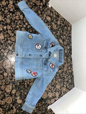 Disney Minnie Mouse Toddler Girls Denim Jacket Light Wash Blue 2T