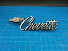 Vintage Chevrolet Chevette Script Emblem Badge Chrome Nameplate 367898 Silver Vintage Chevrolet Chevette Script Emblem Badge Chrome Nameplate 367898 Silver