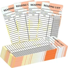 3 x 8 inch Reading List Bookmark Set Brown 3 x 8 inches, Multicolored 