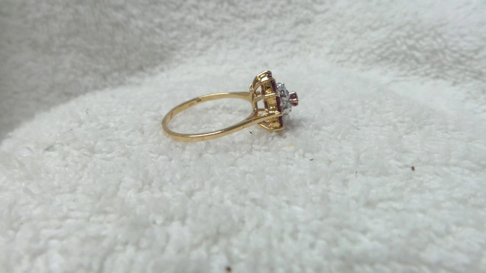 Ladies 14kt Yellow Ruby and Diamond Ring - Image 4 of 4