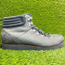 Botas con cordones UGG Capulin para hombre talla 12 negras grises impermeables al aire libre de cuero