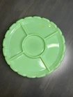 McKee Jadeite Relish Dish Green Glass Uranium Depression VHTF Rare Vintage Glow