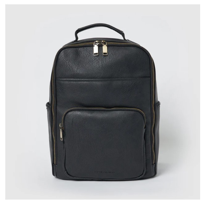 URBAN ORIGINALS Astra Imitación Cuero Mujer Mochila Mediana NEGRA-Se Adapta a Portátil 13"