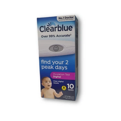 CLEARBLUE Advanced Digital Ovulation Test - Detects 2 Hormones -10 Tests -