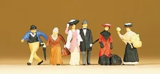 Preiser HO Scale Model Figure/People Set 1900s Figures Travelers & Passers-By