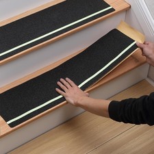 15pcs FAXHION Non-Slip Outdoor Stair Treads 4' X 24' Glow-in-the-Dark Anti-S