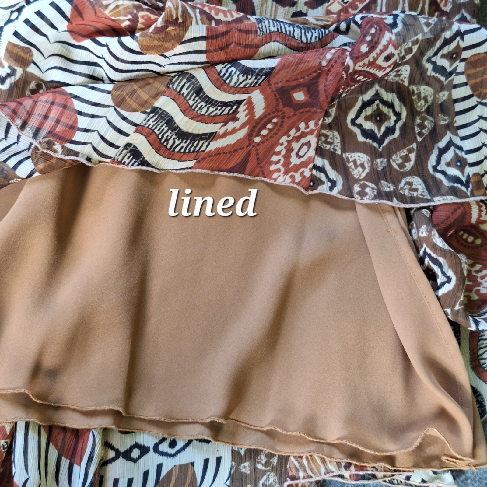 Ruby Road Elastic Waist Long Maxi Skirt Abstract Tribal Boho Earthtones Plus 16