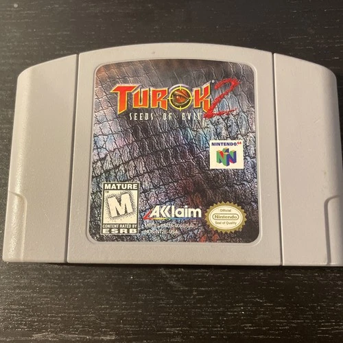 Nintendo 64 N64 Turok 2 Seeds of Evil Video Game Cartridge - Tested!