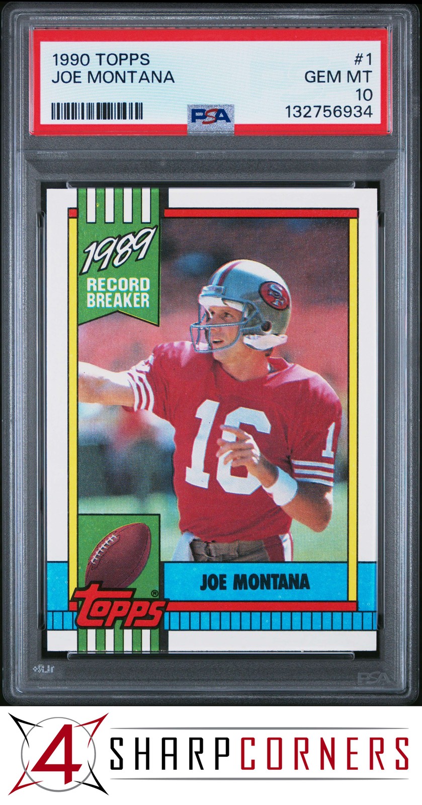 1990 TOPPS #1 JOE MONTANA 49ERS HOF PSA 10