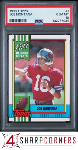1990 TOPPS #1 JOE MONTANA 49ERS HOF PSA 10