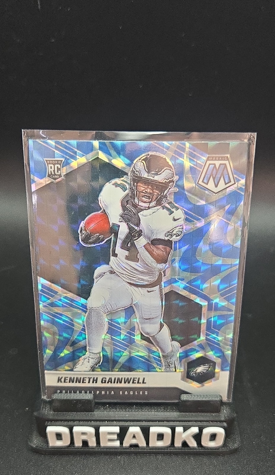 2021 Panini Mosaic - Rookies Kenneth Gainwell #339 Reactive Blue Mosaic Prizm...