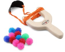 Magnum Enterprises Mini Wooden Sling Shot w/ 12 Hedge Balls METGL2MSS-P 