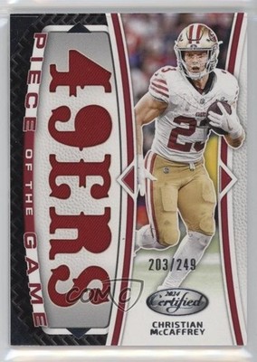 2024 Certified Piece of the Game Relics /249 Christian McCaffrey #POG-CMY 1cz3