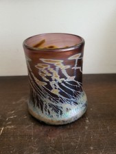 R. Coleman Iridescent Art Studio Glass Vase 4"