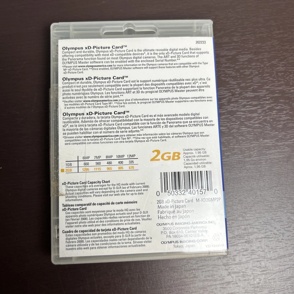 Olympus XD Picture Card (1) M+ 2GB Camera Memory Card, New - Image 2 of 4