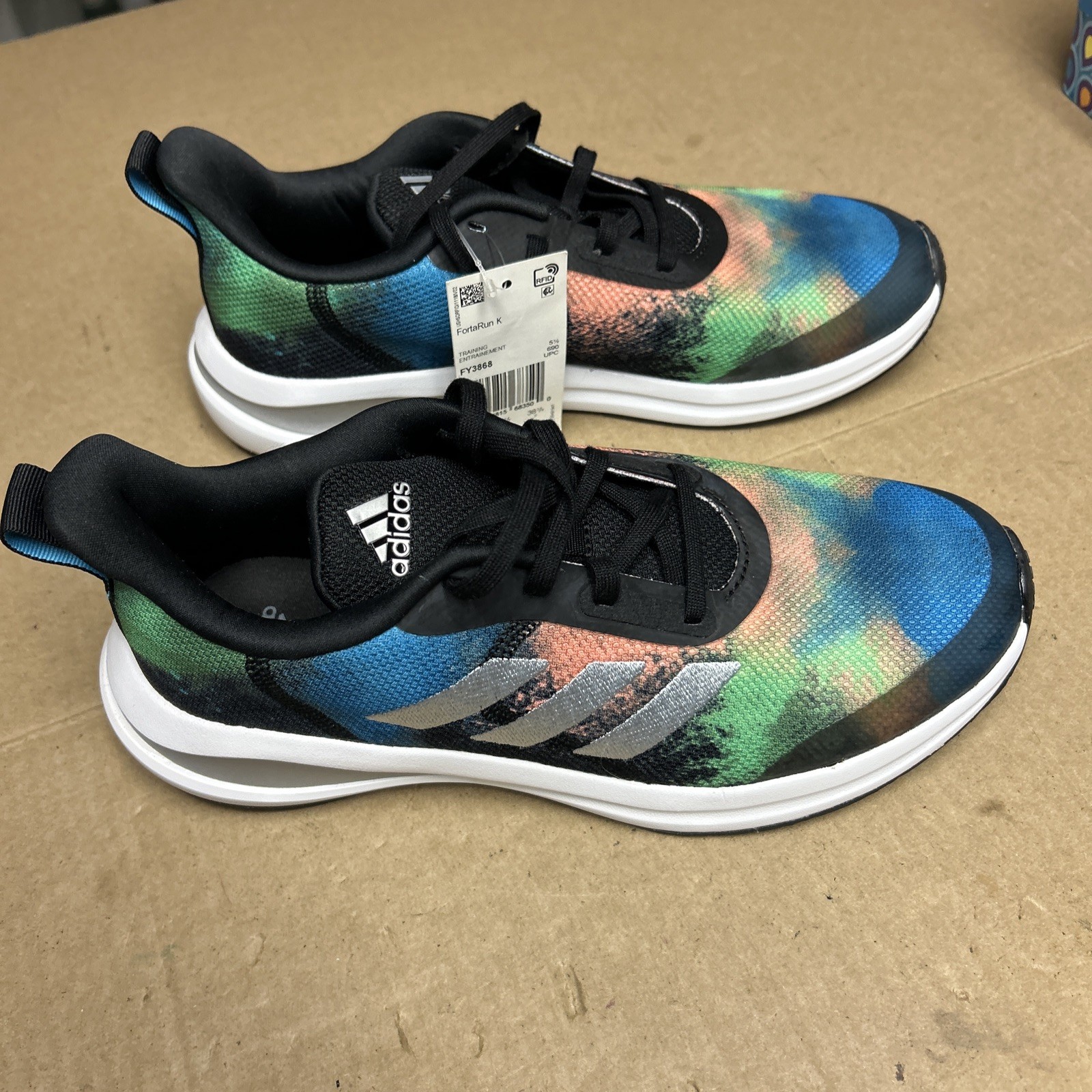 SAOLA Taglia 6 Scarpe da corsa Adidas Fortarun multicolore FY3868 per ragazzi stringate