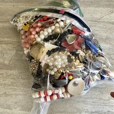 6.6 LBS - Vintage - Modern Costume Mystery Jewelry Junk Tangled Estate Craft Lot