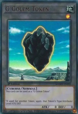 G Golem Token - MAMA-EN103 - Ultra Rare - 1st Edition - Damaged