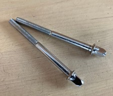 2x STAR Hoshino 5mm 2.5" TENSION ROD Snare Drum Parts Skinny Thread 60s Vtg MIJ