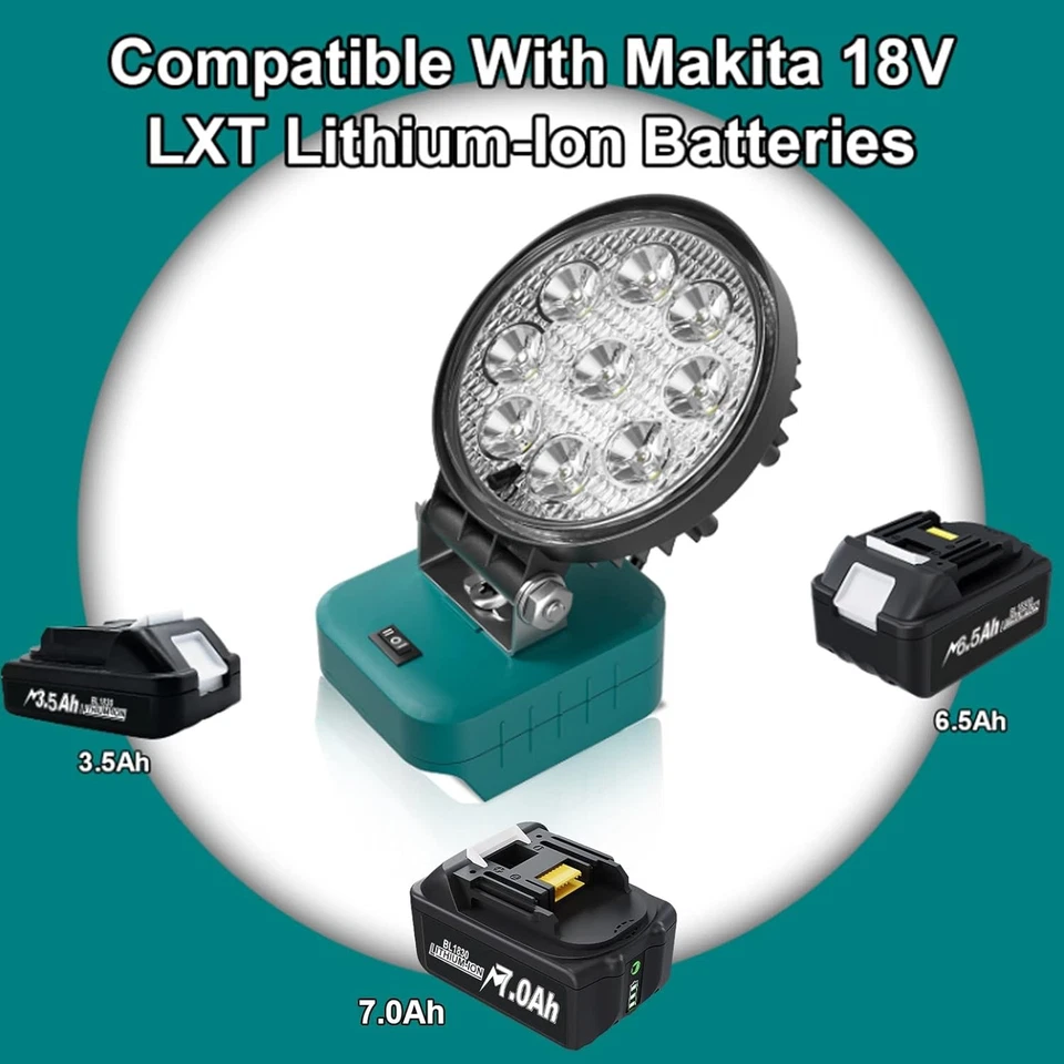 Work lamp for Makita battery LED work light 18V light flashlight/18V battery - Image 3 of 4