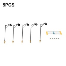 Set di 5 Pali Lampione LED Scala HO/OO Facili da Assemblare + Resistenze