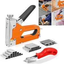 3 IN 1 HEAVY DUTY STAPLE GUN TACKER UPHOLSTERY STAPLER WITH 3000 NAILS + STAPLES