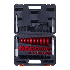 43Pc Master Bearing Race and Seal Driver Set Bushing Removal Tool Kit Metric SAE