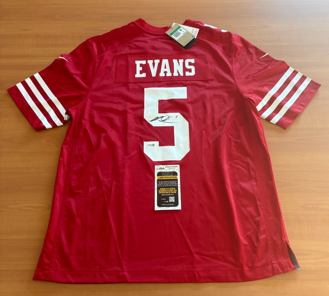 Mike Evans Signed Autographed SF 49ers Authentic Jersey JSA COA Size XL