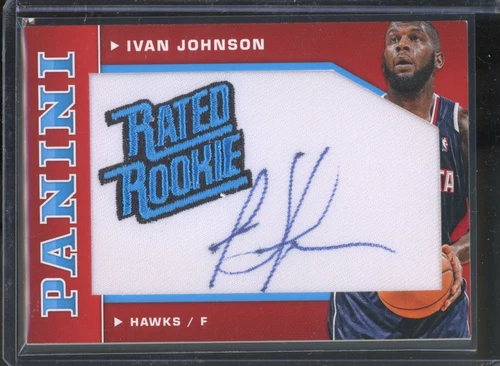 2012-13 Panini Rated Rookie Signatures IVAN JOHNSON #82 RC Rookie Patch Auto /50