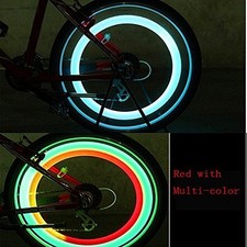 NEW Bicycle Bike Wheel Lights 7 COLORS in 1 LED String Fits any Spoke Rim Tires
