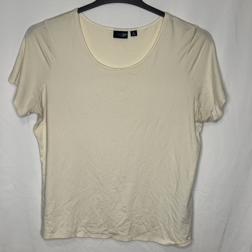 Maglione East 5th Essentials donna taglia XL avorio/crema manica corta top blusa - Foto 2 di 9