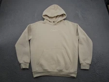 Comfrt Casual Pullover Hoodie Sweatshirt Mens Size L Heavy Tan Sand Read