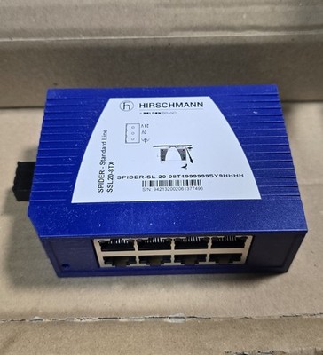 Hirschmann SPIDER-SL-20-08T1999999SY9HHHH 8-Port Industrial Ethernet Switch