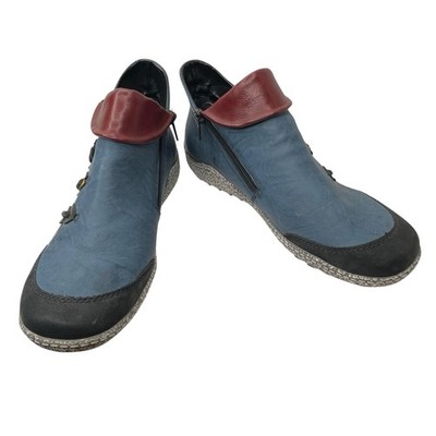 Rieker Z7582 Liv Size Women s 42 US 10 Colorful Booties Side Zip Shoes