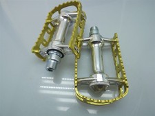 Brand New MKS BM-7 BMX 9/16" Pedals Gold Old School Bmx KKT