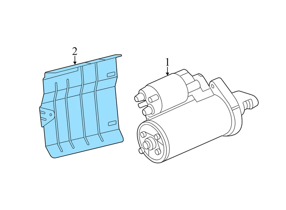 2013-2017 MERCEDES-BENZ S500 — теплозащитный экран стартера / крышка 2781500175 - Изображение 3 из 4