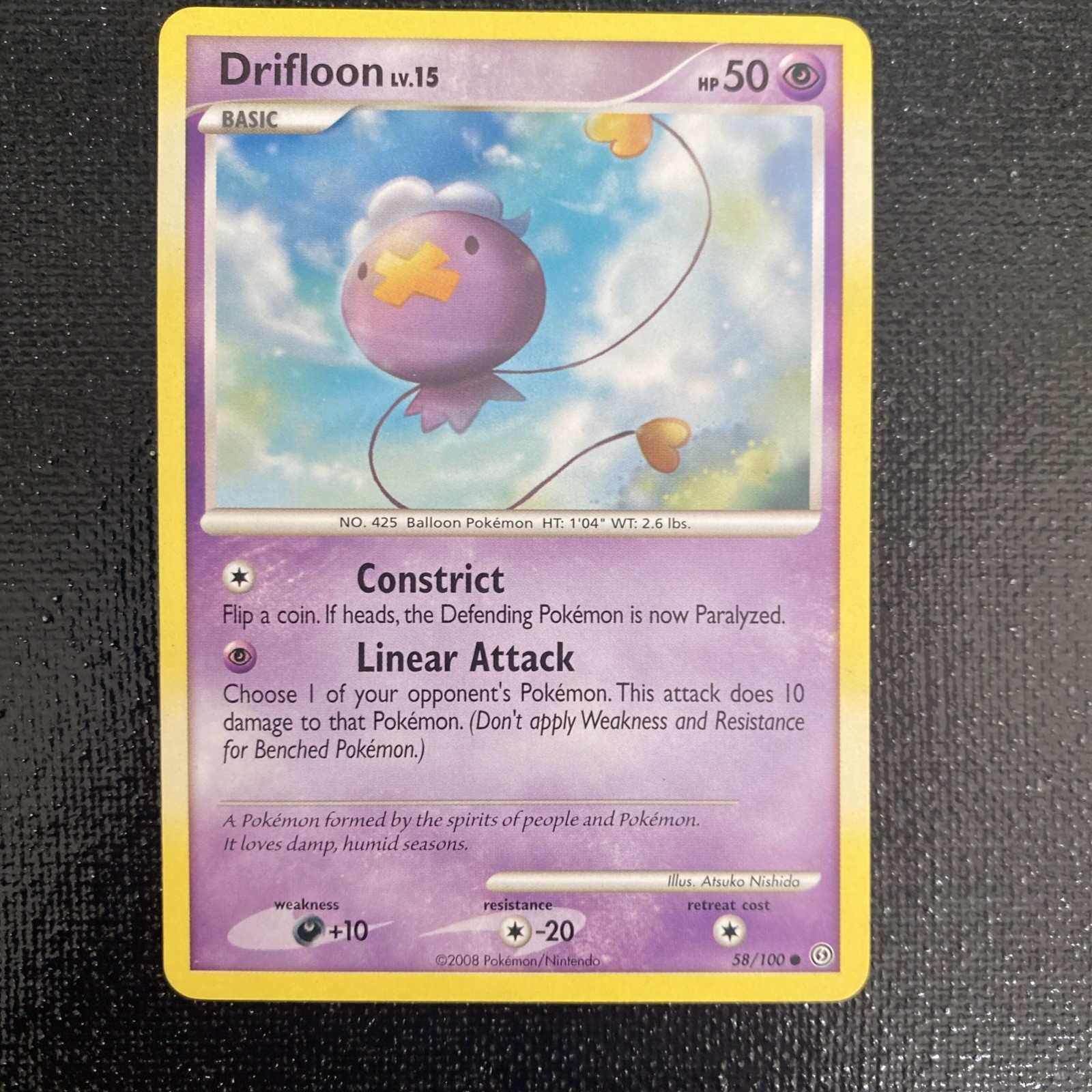 Drifloon 58/100 -Stormfront -Common -Pokemon Card TCG - LP