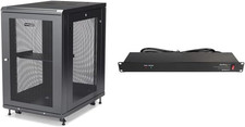 19" 18U Server Rack Cabinet with 8 Outlet PDU Power Strip Bundle