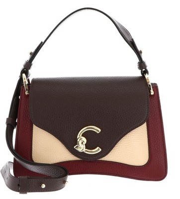 COCCINELLE Tricolor Handbag Grainy Leather Ribe / Brun / Betul