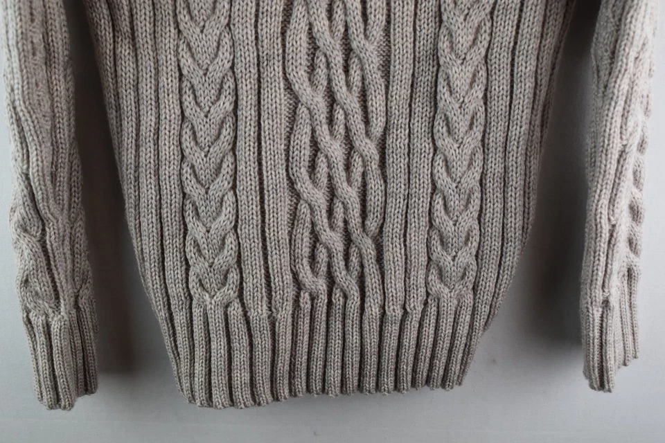 Jersey WOOLOVERS Beige Tejido con Cable Talla S Mujer Pullover 100% Lana Informal Foto 3 de 4