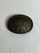 Marlboro Cigarettes longhorn Solid Brass 1987 Philip Morris Inc. Belt Buckle