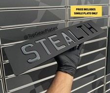 1x 3D Gel Custom Name Coloured Numberplate Bedroom, Showplate, Signs - STEALTH