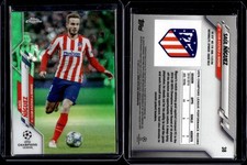 2019-20 Topps Chrome UEFA Champions League Green Bubbles #38 Saul Niguez