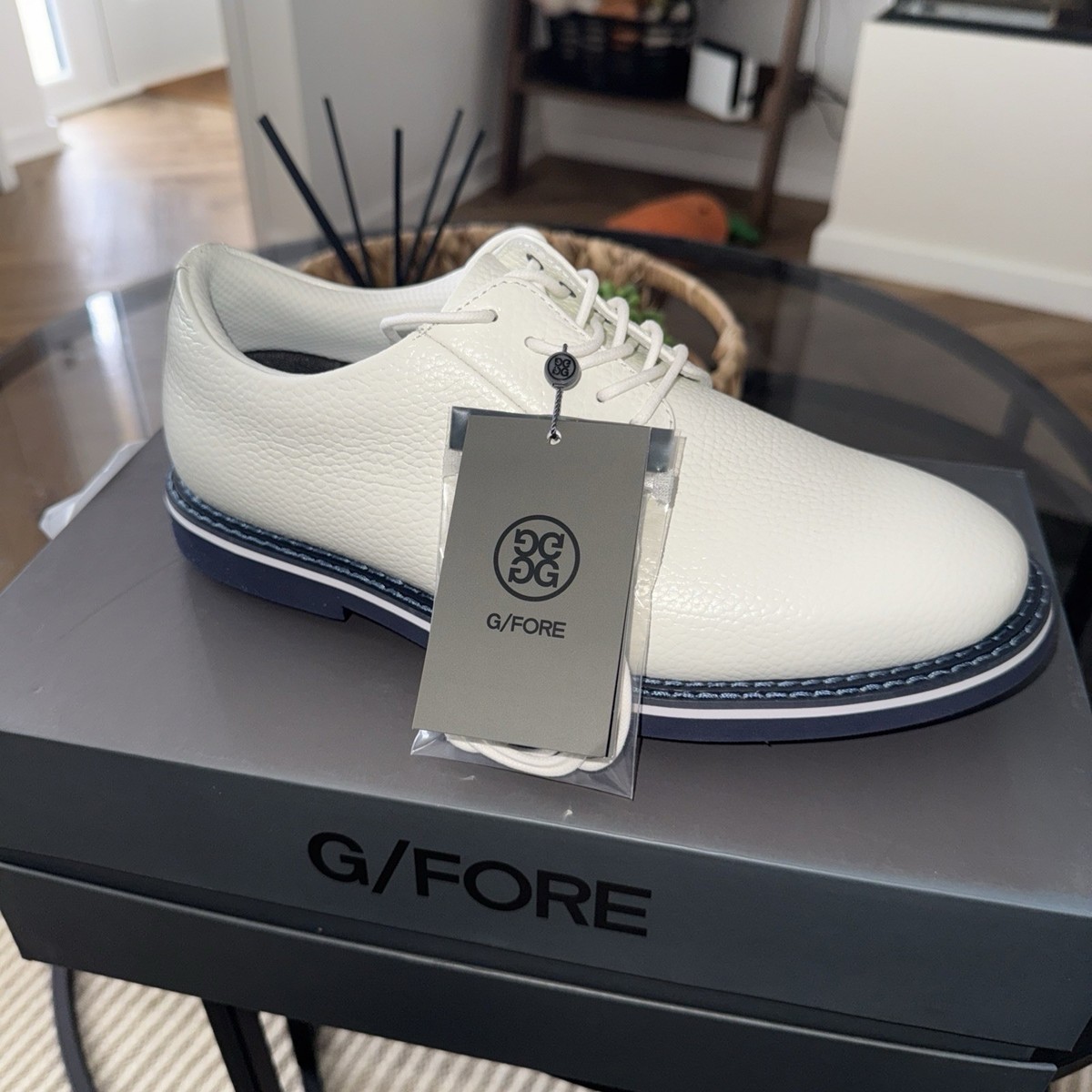 G Fore Gallivanter Mens Leather Golf Shoes Uk G/Fore Tonal Saddle