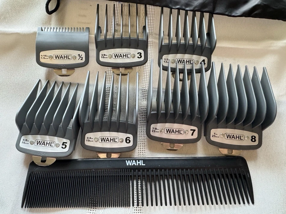 7 Wall Professional Hair Clipper Fade Blades Comb 1/2 3 4 5 6 7 8 - Image 2 of 2