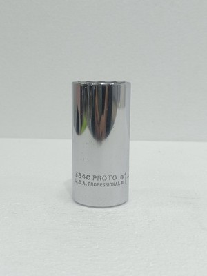 PROTO 5340 1-1/4 INCH DEEP SOCKET 1/2 DRIVE SAE CHROME VANADIUM USA FAST SHIP