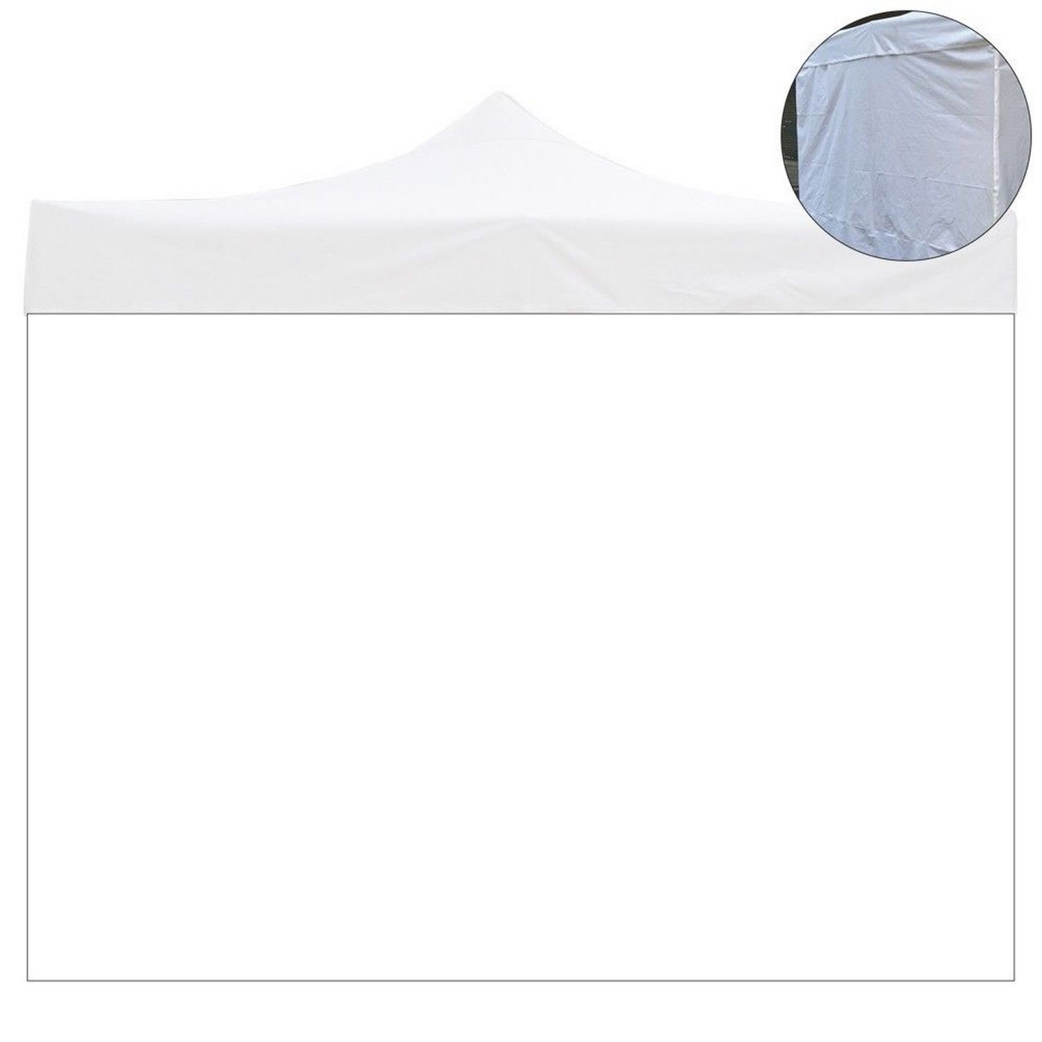 Telo laterale 3x2mt bianco impermeabile ricambio per gazebo richiudibile MARK...