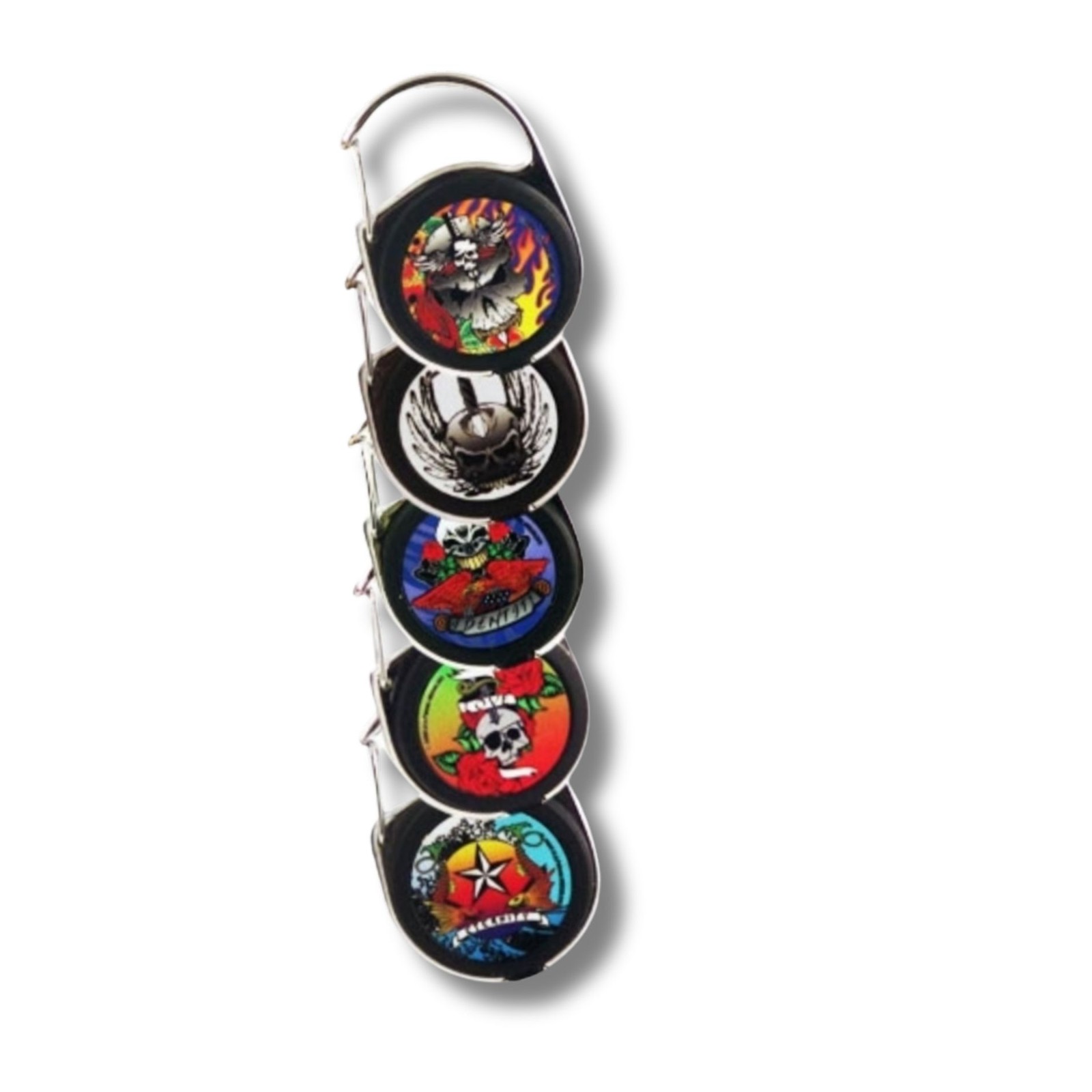 Premium Tattoo Series Lighter Leash &ndash; 4-Pack Retractable Holders ( Assorted)